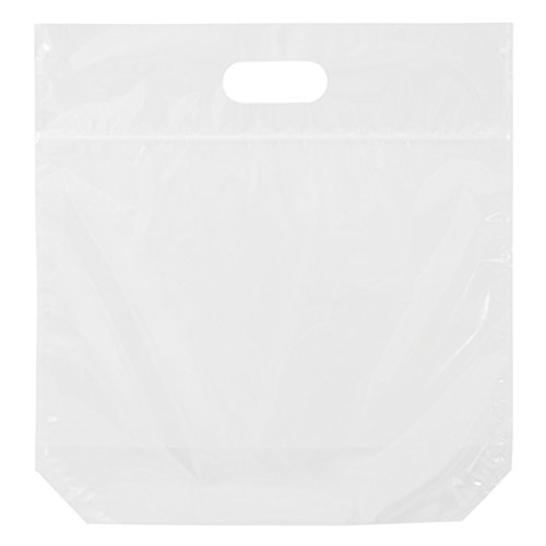 Heads M-ZM Plain Zipper Bags, Clear, 11.8 x 12.2 x 3.9 inches (300 x 310 x 100 mm), Bottom Gusset, Size M, 30 Pieces