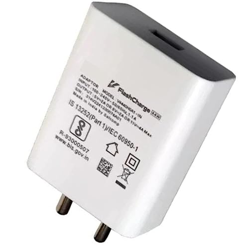 Image of Original 44w watt Fast Flash Adapter Charger Compatible with iQOO Z6 /Z6 44W /Z6 lIte 5G /T1 /Neo 6 /Z7 /Z7 Pro /V23 /V23e /V23 Pro /V25 /V25e /V25 Pro /V26 /V27 /Y35 /Y73 /V215G