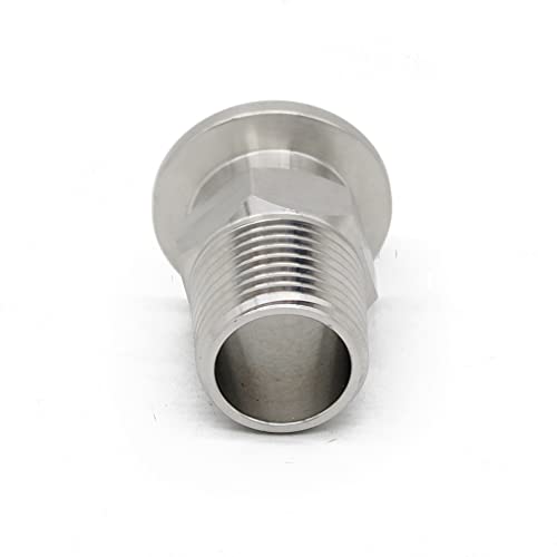 Image of SS304 KF16 NPT Male Adaptor thread 1 /2 inch NW16 KF Male coupling ISO-KF16 X NPT 1 /2 inch