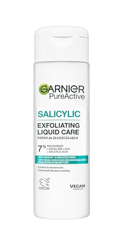 Garnier Essenza esfoliante pura attiva salicilica, 7% niacinamide + squalato + acido AHA + acido salicilico, adatto per pelli sensibili - 120 ml