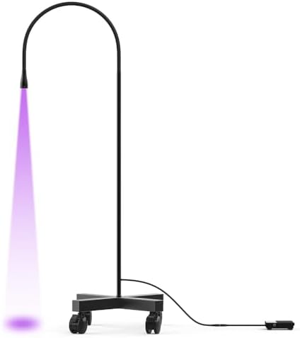 Lash Light for Eyelash Tech, 10W Lash Lamp with Foot Pedal Control Glue Cured in 1-3 Seconds, for Professional Lash Technicians Beauty Salon Studio Use
