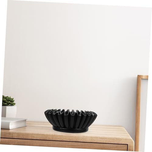Cuenco negro de resina higiénico y fácil de limpiar para decoración 6
