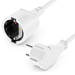 deleyCON – deleyCON 5m Stromkabel Verlängerungskabel Flachstecker 3680W
