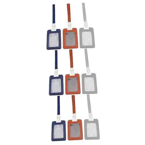 Porte-badge cuir vertical anti-rayures avec cordon pour protection cartes