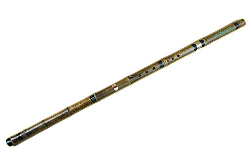 OrientalMusicSanctuary ATTESTED: Dong Xue Hua Entry-Level Jointed Purple Bamboo Xiao Flute - Chinese Shakuhachi Xiao Flute (Right-Handed Key of F)