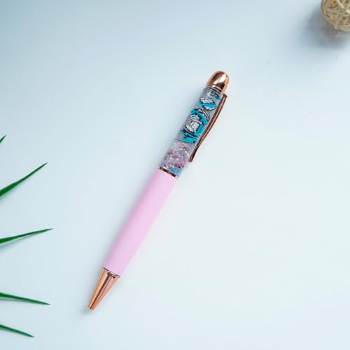 Image of Blue Hat Girl Funny Pens Cute Floater Floating Liquid Writing Journaling Office Pen Unique Gift For Women Men Kids Girl Boy