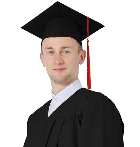 GraduatePro Doktorhut Abschluss Hut Master Uni Akademiker Studentenhut Bachelor Hut Rot
