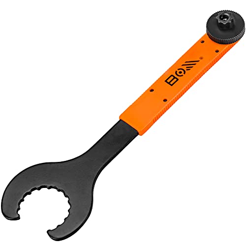 Yeonado Llave de Pedalier 28cm Llave Eje Pedalier para Bicicleta con Adaptador Llave Pedalier Hollowtech Utensilio para Instalar Y Desmontar El Eje Pedalier Compatible Shimano Hollowtech II
