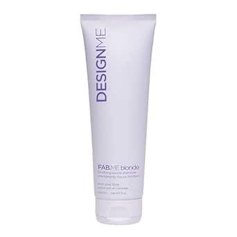 Design.Me FAB.ME Blonde Fortifying Purple Shampoo | Toning Purple Shampoo for Blonde Hair - Neutralizes Brass and Yellow Tones | Enriched with Hyaluronic Acid | Color Depositing Formula