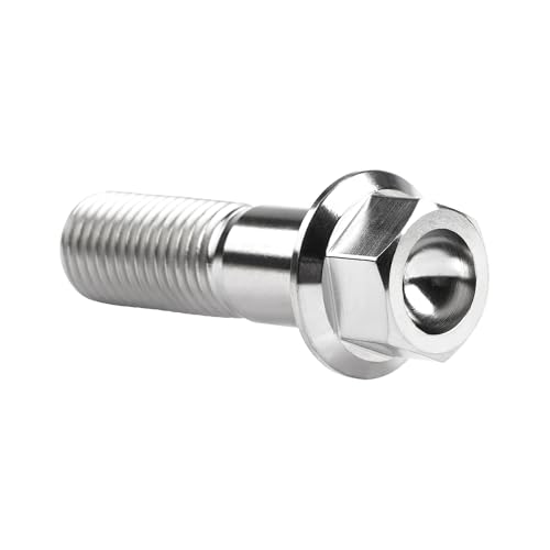 Image of Titanium Bolt M12 30 35 40 45 50 55 60 65 70 75 80 85 90mm Hex Small Flange Head for Motorcycle Car Modification Pack of 4 (M12x40mm Pitch 1.25, Silver)