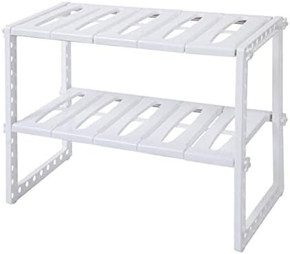 Miniatura 1 de Estante de almacenamiento ajustable de 2 niveles, estante de almacenamiento de metal, estantería de alambre, estantes de almacenamiento de metal