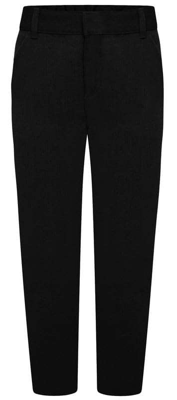 l s u Boys/Mens Heavy Duty Fit/Generous Fit School Office Pants Semi Elasticated Plus Size Long Leg & Short Leg, XS/6XL-picture-34