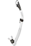 Phantom Aquatics Rapido Boutique Collection Italian Design Premium Ultra Dry Snorkel, Ideal for Snorkel Mask, Scuba Diving, Snorkeling and Swim Snorkel - Titanium