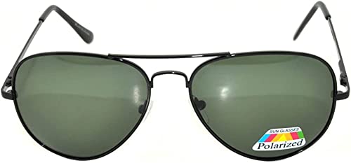 Classic Aviator Style Green Lens Sunglasses Metal Frame Black Color2