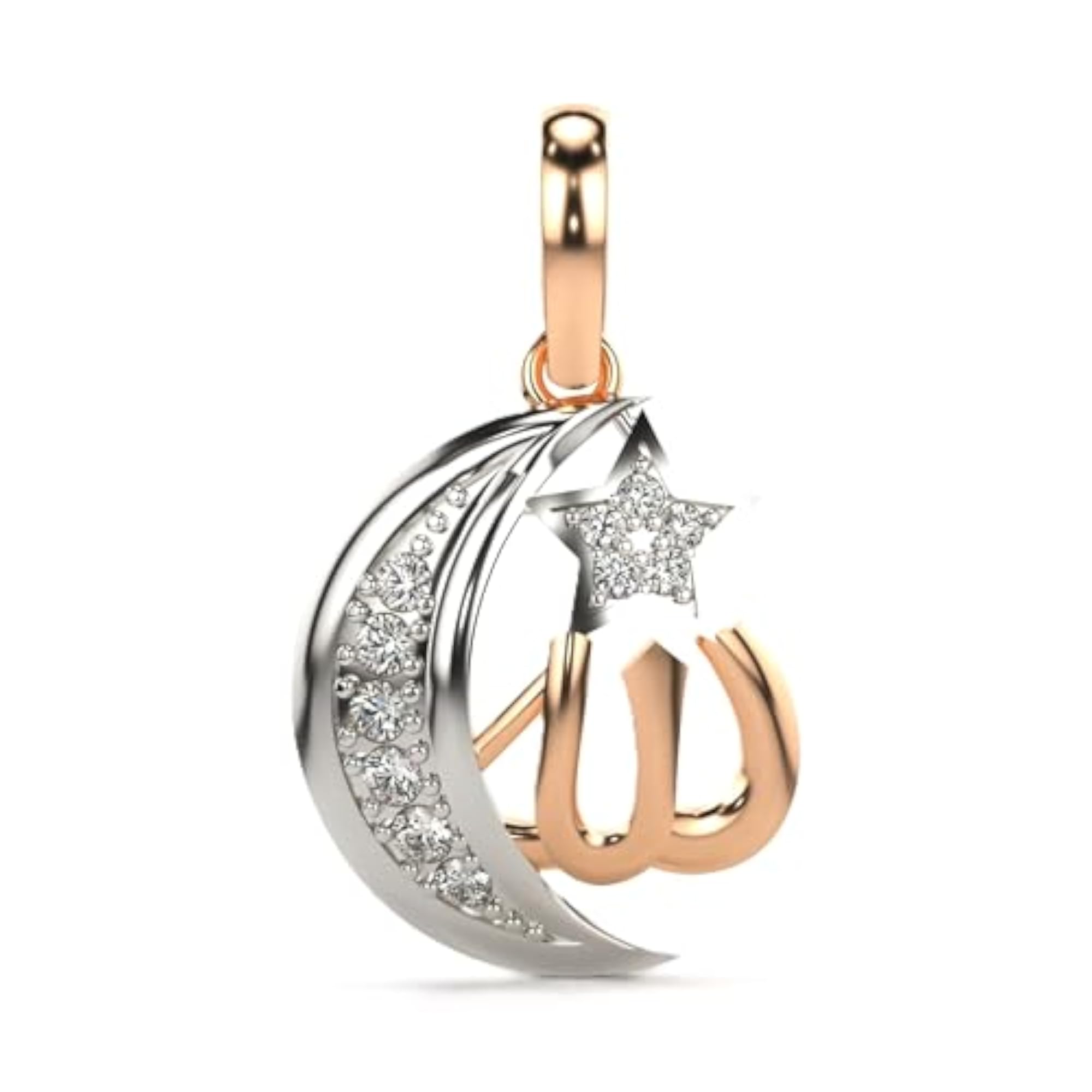 Stylish Sterling Silver Pendant with Lab Grown Diamond