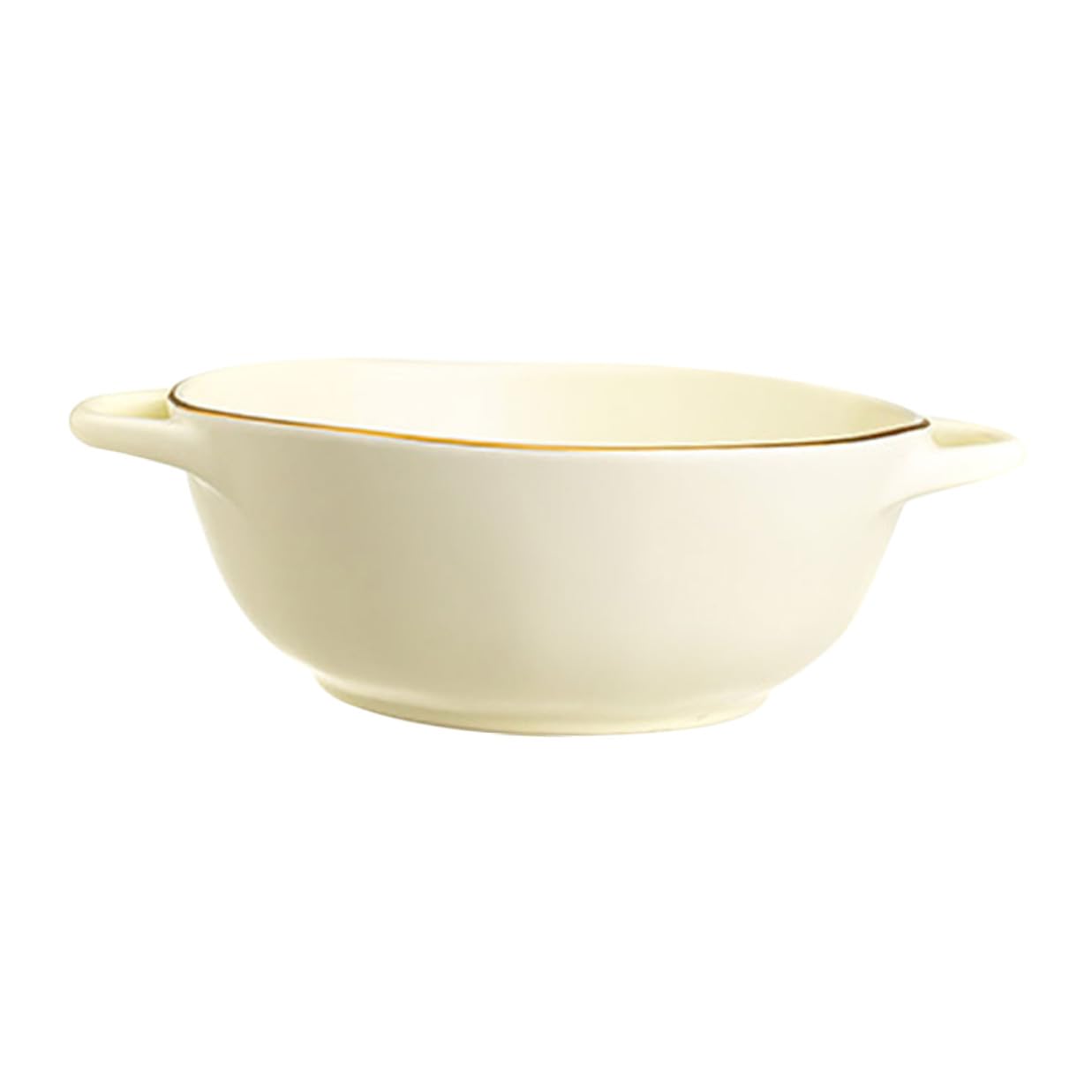 Bol de Cerámica para Ensalada y Sopa con Doble Asa Resistente y Apto para Horno Cuenco Decorativo para Servir Cocina Arroz para Restaurantes y Uso Doméstico
