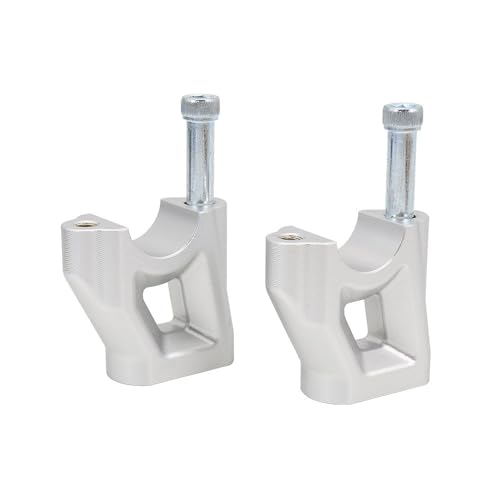Rehausseur de guidon pour Tiger 800 XC en aluminium CNC robuste argenté