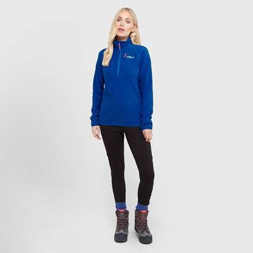 OEX Women's Ardmore Half Zip Fleece, Recycled Microfleece, Active Fit, Lightweight Hiking Layer with YKK Zips, Chest Pocket, Elasticated Cuffs (UK, Numeric, 16, Regular, Regular, Blue) - Image 3