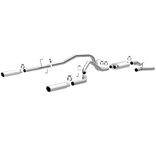 MagnaFlow Cat-Back Performance Exhaust System Street Series Kit 16520 - Designed for the 2004-2010 Ford F-150 & 2006-2008 Lincoln Mark LT, 3in Main Piping, Polished Finish 3.5in Exhaust Tip