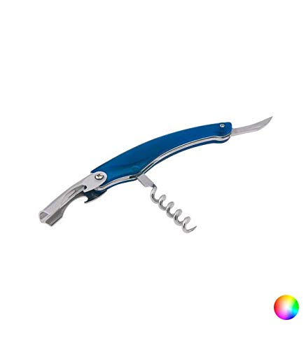 BigBuy Sommelier Sacacorchos con Cortaprecintos y Abrebotellas 149514, Rojo, Mediano