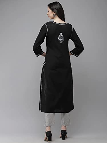 Image of Ada Hand Embroidered Lucknowi Chikankari Cotton Kurta Kurti for Women A411191