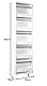 Germania Drehschrank 1189-84, in Weiß, mit verspiegelter Front, 50 x 195 x 18 cm (BxHxT)