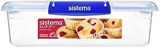 Sistema 888518 Klip It Plus Square Container, Polypropylene, 3.5 Lt, 3.5 liters, Clear