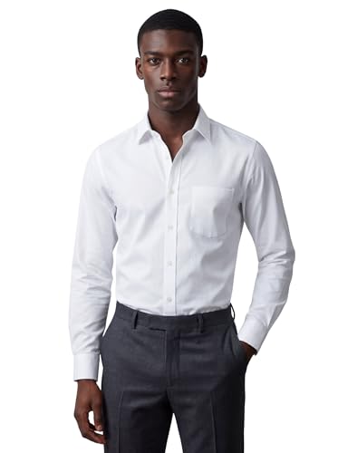 Image of INKAST Men's Cotton Blend Plain Formal Shirt | Full Sleeves Solid Shirts| Straight Regular Fit | Office and Regular Wear