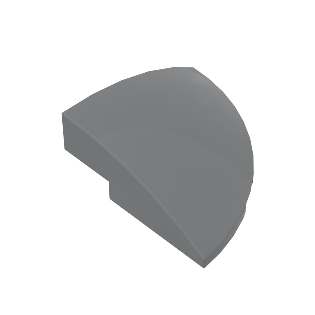 Gobricks Round Brick 3X3 1/4 Circular arc Piece 10PCS Compatible with Lego GDS-90162 Classic Bulk MOC Color:Dark Bluish Gray 199