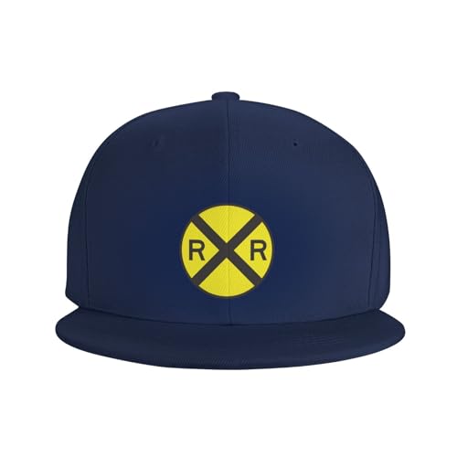Railroad Crossing Sign Outdoor Baseball Hat Flat Hat3