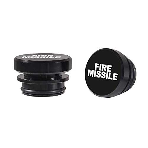 Image of Aokin Cigarette Lighter Cover, Aluminum Dustproof Car Cigarette Lighter Plug Parts Auto Accessories Fits Most Vehicles, Autos, Trucks, Boats Standard 12 Volt Power Source, Fire Missile Black