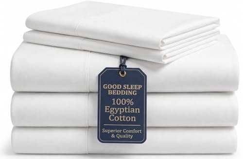 Good Sleep Bedding Split King Sheets Sets for Adjustable Bed, 5 Piece, 100% Egyptian Cotton Bed...