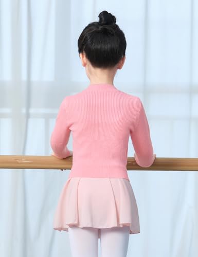 Image of Dance Sweater for Girls Long Sleeve V-Neck Top Sweater for Ballet /Gymnastics /Sports