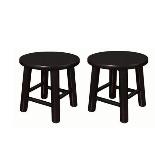 BDKNBHG Solid Wood Kids Stool (2 Pack) Small Stool Milking Stool for Kids Adults Sink Plant Stand Fishing Stool (A)