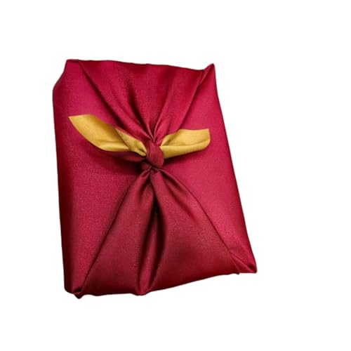 70 cm両面染め風呂敷青団化繊軽量包み手提げ (70*70CM,赤黄色)