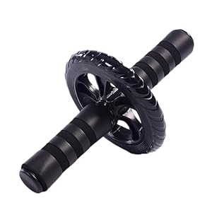 PartyKindom Ab Roller Wheel Durable Exercise Roller for Home Gym Strengthen Abdominal Muscles and Upper Body Non Slip Wheel Equipment for Men Women Black