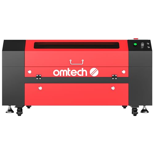 OMTech 60W CO2 Laser Engraver, 28x20 Inch Laser Engraving Cutting Machine with Autolift 4 Way Pass Air Assist Water Pump, Commercial Laser Engraver Cutter for Wood Glass Leather More