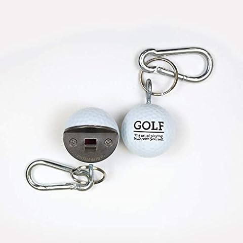Golfer Gift, Bottle Opener from Real Golf Ball, The BeerWedge, "FETCH", Keychain for Bag, Golf Novelty Cover