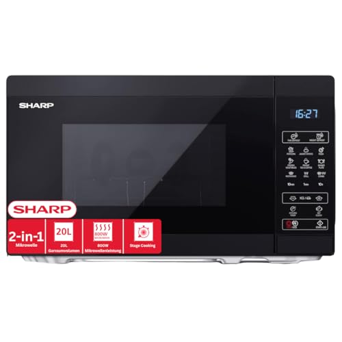 Microondas SHARP YC-MG02EB Color Negro, 20L, 800W