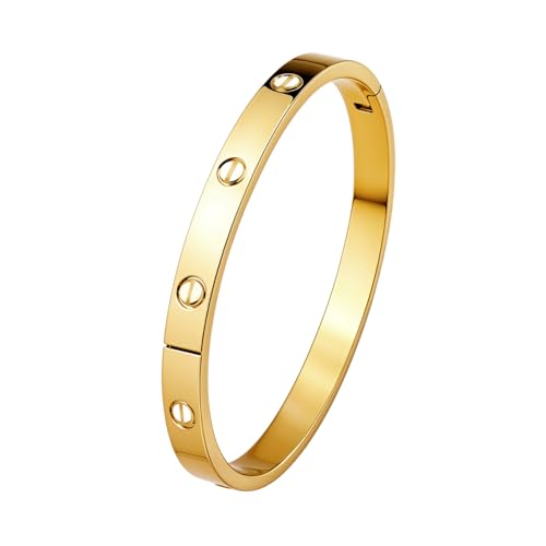 HighSpark Gold Bracelets for Women | 18K Gold Plated Stainless Steel Bracelet | Lovely Gift for Women - Minus 7