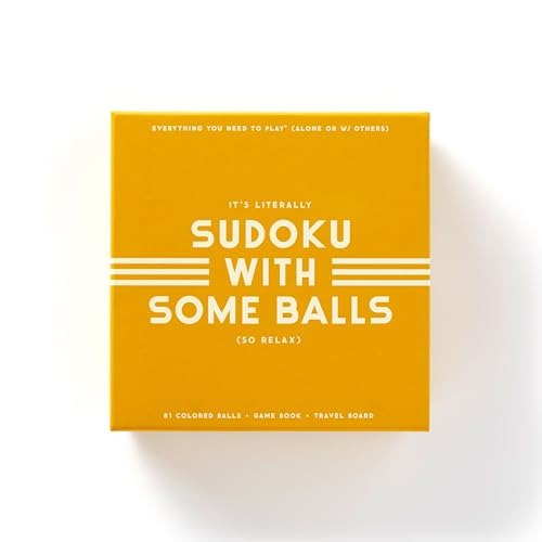 Sudoku with Some Balls Sudoku Game Set from Brass Monkey - Sudoku with a Twist, Perfect for Traveling, 7.8' Square, Unique Design, Makes a Great Gift