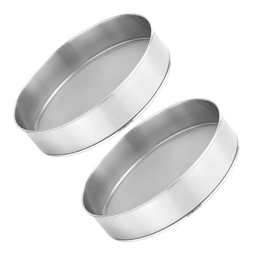 ULTECHNOVO 2piezas De Harina De Acero Inoxidable Malla Redonda De para Hornear Colar Té Polvo y Zumo Agitador De Harina para Repostería