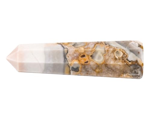 Image of Crystal Heaven Certified Conglomerate Jasper Crystal Tower Obelisk Point For Chakra, Healing & Balancing-Aaa Grade Original Certified Gemstone Agate For Reiki Meditation Yoga Spiritual (3-4 Inches)