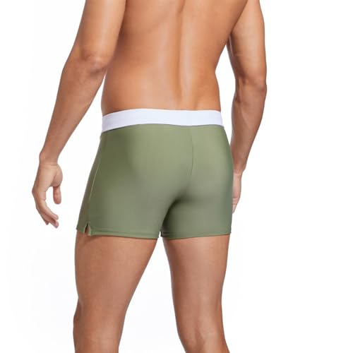 Men's Stretch Swimsuit Trunks with Zipper Pockets Quick Dry Swimwear Bathing Suit Swim Briefs Board Shorts for Men4