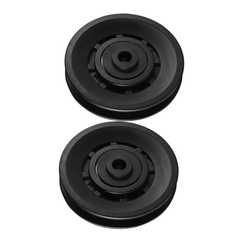STOBAZA Polea para Equipo de Gimnasio 2 Piezas Accesorio de Fitness de Plástico Negro Resistente y Duradero Compatible Máquina de Cable para Entrenamiento