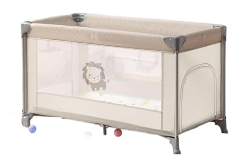Fiyyuga 多機能折りたたみ式ポータブル0?4歳用取り外し可能なゆりかごベッドキャスター付き多機能軽量ギフト (ベッド + アイスシルクマット,グレー)