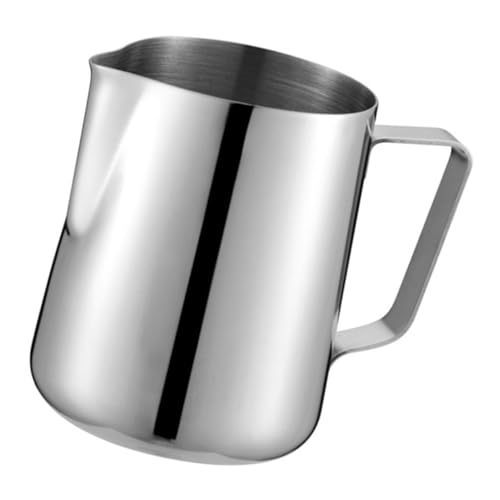 LALADEFIEE Jarra Espumadora de Leche de Acero Inoxidable 350Ml Taza Espumadora para Espresso y Latte Art Jarra de Metal para Espumar Leche Máquina de Café