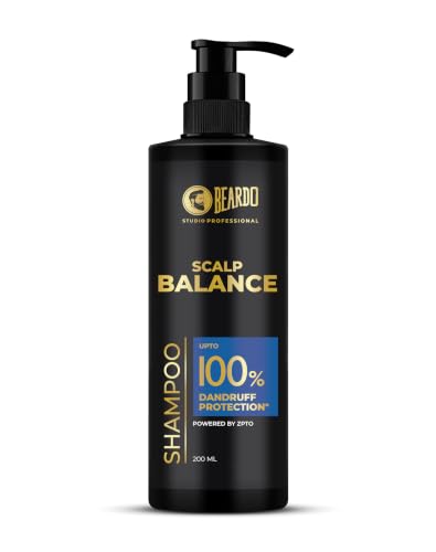 Image of Beardo Studio Professional Scalp Balance Shampoo for Men | Salon-Grade Scalp Care at Home | Deep Cleansing Shampoo with Climbazole & Menthol | Helps Control Dandruff, Excess Oil & Itchy Scalp | 200ml