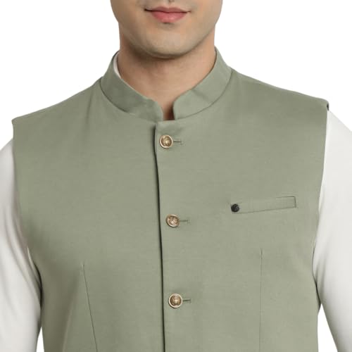 Image of Turtle Men Poly Viscose Solid Party Nehru Jacket