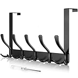 türgarderobe kaufen ✅ [Große Speicherkapazität]: Die Garderobenhaken haben eine 40 cm lange Hauptstange und insgesamt 15 Haken (5 Dreifachhaken), die genügend Platz zum Aufhängen bieten und Ihnen mehr Möglichkeiten geben, verschiedene Arten von Gegenständen handlich und ordentlich in einem kompakten Raum zu lagern. Die geschwungenen Haken und die glatten Kanten verhindern, dass Ihre Kleidung und Gegenstände zerkratzt oder abrutscht.